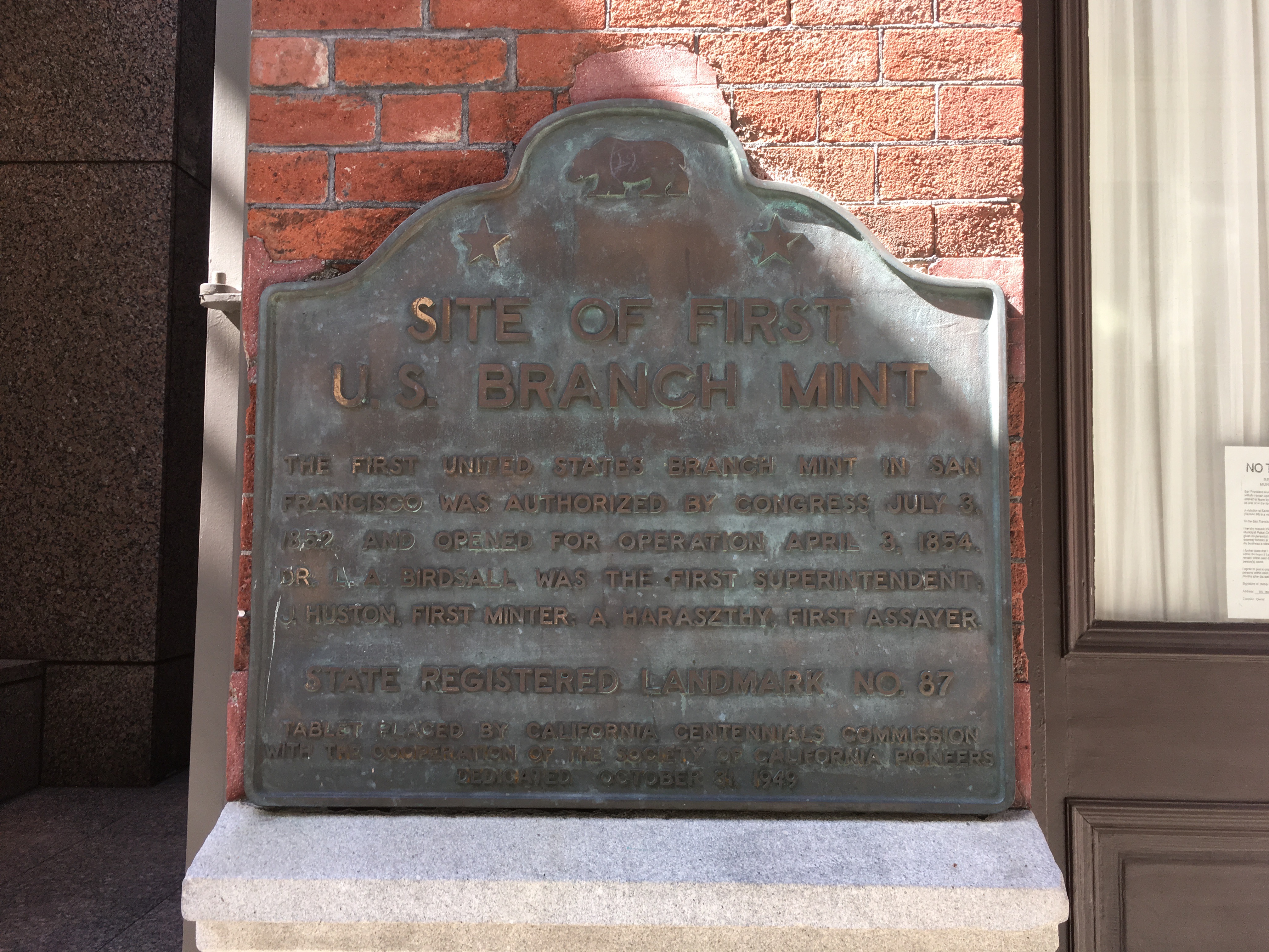 old mint plaque